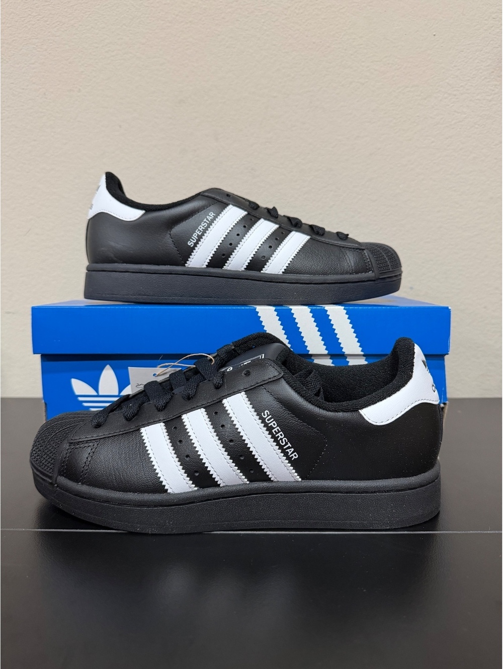 Size 6.5Y/7.5 Women - Adidas Superstar 2 GS “Black White”